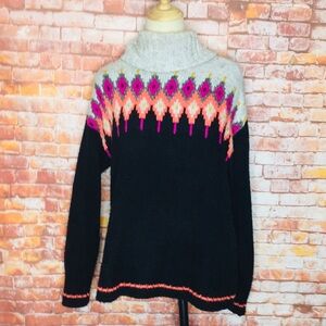 Vintage The Limited Colorful Argyle Pullover Turtleneck Sweater